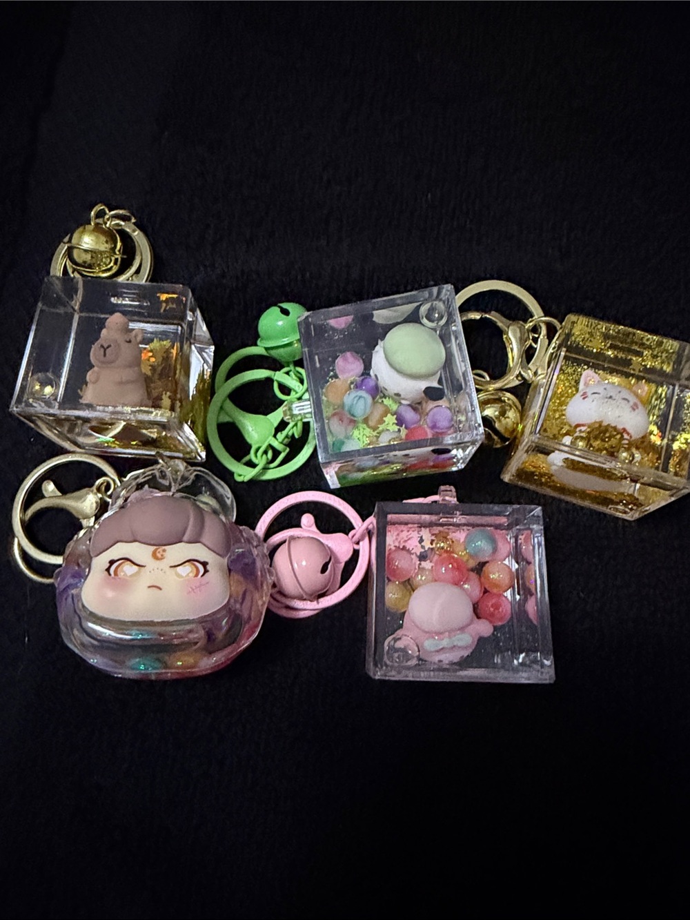 Glitter filled keychains